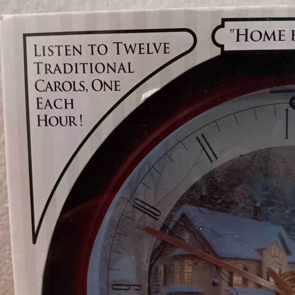 Vintage Thomas Kinkade Christmas Carol Clock - Picture 2 of 7